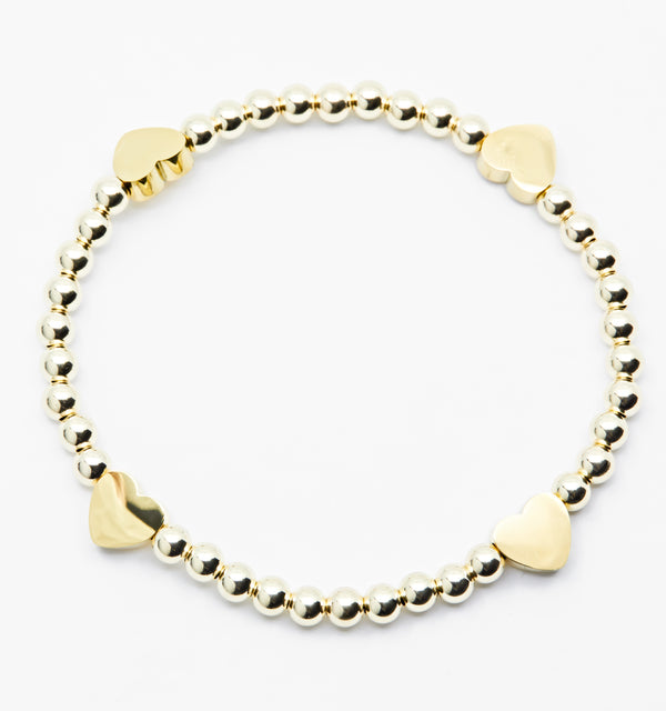 Heart Bracelet With Ball Chain