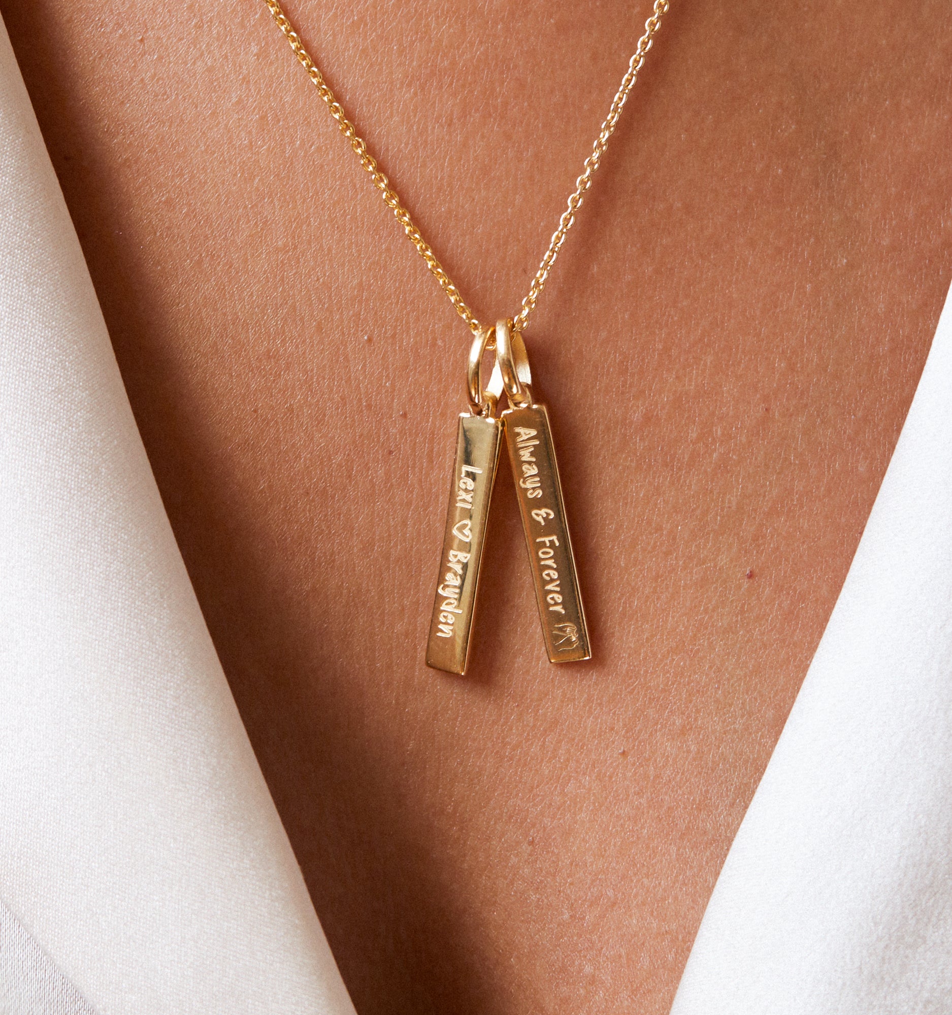 Bar Chain Vertical Bar Necklace ‚ Buy Custom Vertical Bar Necklace – Rellery