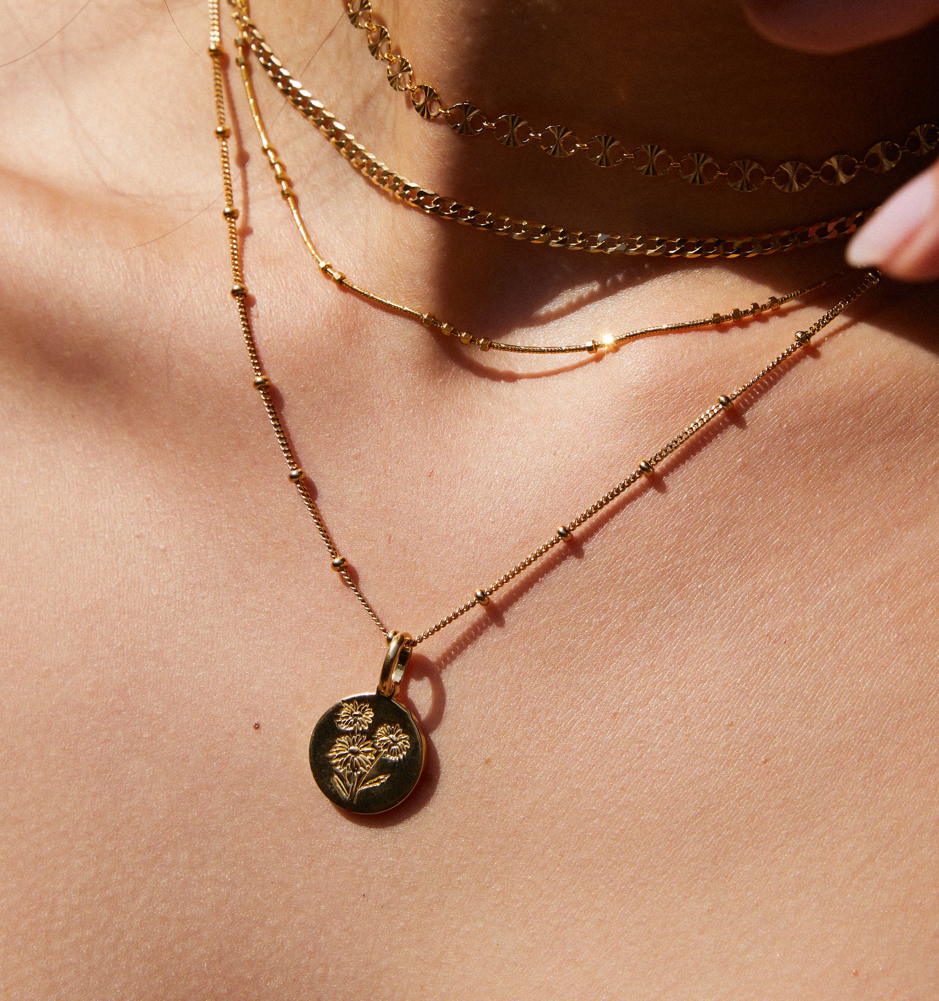 Sphere Gold Chain Necklace