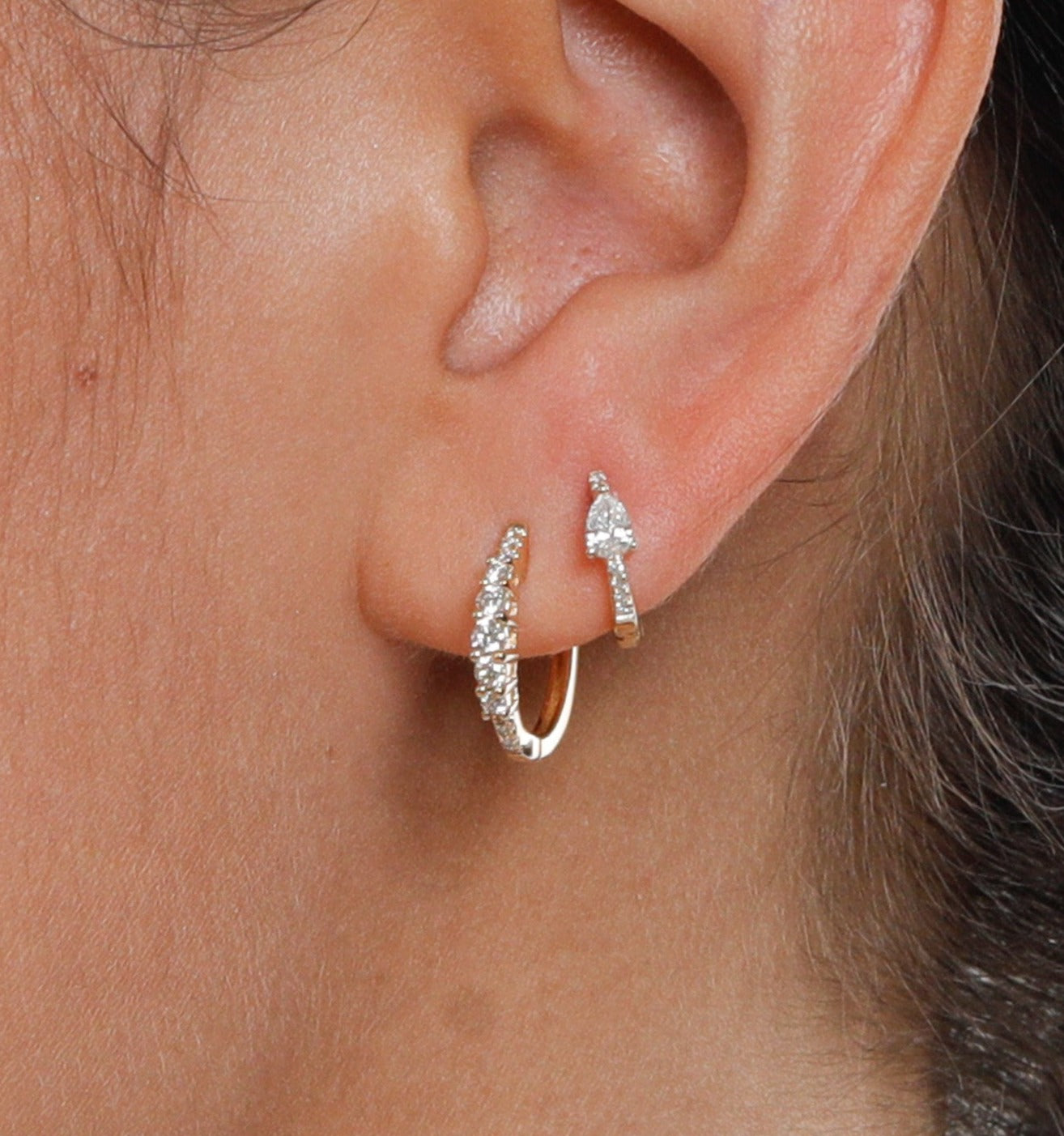 Dazzle Diamond Hoop Earrings